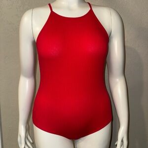 Ambiance Vibrant Red Halter Top